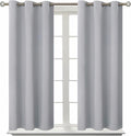 BGment Room Darkening Curtains 54 Inches Long - Grommet Thermal Insulated Drapes Window Treatment Curtains for Bedroom, 2 Panels, 38 x 54 Inch, Light Grey