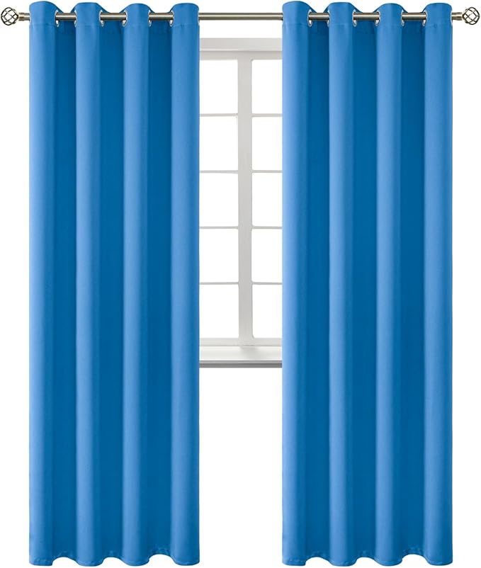 BGment Room Darkening Curtains 84 Inches Long - Grommet Thermal Insulated Drapes Window Treatment Curtains for Bedroom, 2 Panels, 52 x 84 Inch, Classic Blue