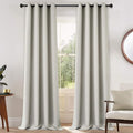 Yakamok Blackout Curtains for Bedroom,Room Darkening Thermal Insulated Grommet Top Drapes for Living Room,Light Beige,52x108 Inch, 2 Panels