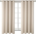 BGment Blackout Curtains - Grommet Thermal Insulated Room Darkening Bedroom and Living Room Curtains, Set of 2 Panels (46 x 63 Inch, Champagne)