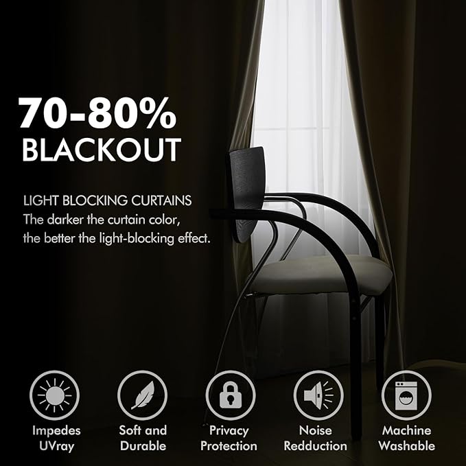 MIULEE Velvet Curtains Taupe Elegant Grommet Thermal Insulated Soundproof Room Darkening Curtains/Drapes for Classical Living Room Bedroom Decor 52 x 108 Inch Set of 2