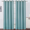 LEMOMO Blackout Curtains 52 x 108 inch/Stone Blue Curtains Set of 2 Panels/Thermal Insulated Room Darkening Bedroom Curtains