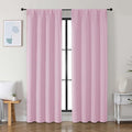Simplebrand Ava Pink Blackout Curtains for Bedroom 84 Inch Length 2 Panels Set, Solid Thermal Insulated Privacy Nursery Window Treatment Curtains Blackout Drapes, W40 x L84 Inch, Pink