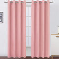 LEMOMO Blackout Curtains 52 x 120 Inch Long Pink Curtains Set of 2 Panels Room Darkening Curtains for Bedroom and Living Room
