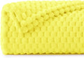 BEDELITE Fleece Throw Blanket for Couch & Bed - 3D Jacquard Decorative Amber Yellow Blanket, Super Soft and Cozy Warm Fuzzy Blanket All Seasons Suitable, 60x80Inches