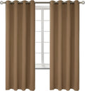 BGment Blackout Curtains for Bedroom - Grommet Thermal Insulated Room Darkening Curtains for Living Room, Set of 2 Panels (52 x 72 Inch, Taupe)