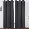 LEMOMO Dark Grey Thermal Blackout Curtains/42 x 95 Inch/Set of 2 Panels Room Darkening Curtains for Bedroom
