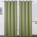 LEMOMO Sage Green Thermal Blackout Curtains/52 x 95 Inch/Set of 2 Panels Room Darkening Curtains for Bedroom