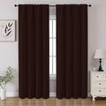 CUCRAF Blackout Curtains 84 inch Length 2 Panels Set, Rod Pocket Room Darkening Drapes for Bedroom Living Room, Insulated Thermal Light Blocking Window Curtain (W52 x L84 Inch, Chocolate)