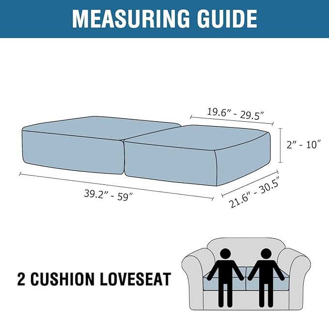 H.VERSAILTEX Velvet Stretch Couch Cushion Cover Plush Cushion Slipcover for Chair Loveseat Sofa Cushion Furniture Protector Seat Cushion Sofa Cover (2 Piece Medium Sofa Cushion Covers, Burnt Brick)