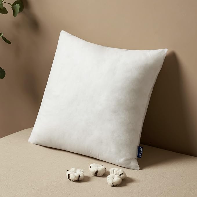 MIULEE Pillow Insert 26x26 Inch, Decorative Square Throw Pillow Inserts, Premium Fluffy Pillow Forms Sham Stuffer for Sofa Couch Living Room