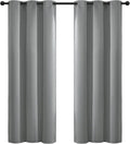 Yakamok Dove Grey Room Darking for Livingroom Dining Room Darkening Thermal Insulated Bay Window Hotel Modern Elegant Black Out Sunblock Curtins/Bedroom, 42 x 72 Inches, 2 Panel Sets