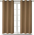 BGment Blackout Curtains for Living Room - Grommet Thermal Insulated Room Darkening Curtains for Bedroom, 2 Panels of 38 x 45 Inch, Taupe