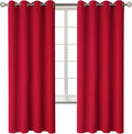 BGment Room Darkening Curtains 72 Inches Long - Grommet Thermal Insulated Drapes Window Treatment Curtains for Bedroom, 2 Panels, 52 x 72 Inch, Red