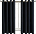 BGment Black Blackout Curtains for Bedroom - Grommet Thermal Insulated Room Darkening Block Out Curtains for Living Room, Set of 2 Panels, 52 x 63 Inch