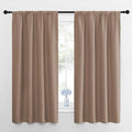 NICETOWN Kids Blackout Curtain Panels - Window Treatment Thermal Insulated Solid Rod Pocket Curtains/Drapes for Bedroom (Set of 2 Panels, 42 by 63 Inch, Cappuccino)
