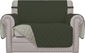 Easy-Going Oversized Chair Sofa Slipcover Reversible Sofa Cover Water Resistant Couch Cover Furniture Protector Cover with Elastic Straps for Pets Dog (Oversized Chair, Army Green/Beige)