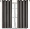 BGment Blackout Curtains for Bedroom - Grommet Thermal Insulated Room Darkening Curtains for Living Room, Set of 2 Panels (52 x 45 Inch, Grey)