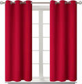BGment Room Darkening Curtains 45 Inches Long - Grommet Thermal Insulated Drapes Window Treatment Curtains for Bedroom, 2 Panels, 38 x 45 Inch, Red