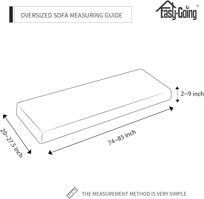 Easy-Going Stretch Cushion CoverSofa Cushion Furniture Protector Sofa Seat Sofa slipcover Sofa Cover Soft Flexibility with Elastic Bottom(Oversized Sofa Cushion,Snow White)