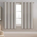 H.VERSAILTEX Light Blocking Curtain for Bedroom/Living Room, Energy Efficient Thermal Insulated Grommet Window Panel Blackout Curtains for Bedroom/Living Room, Stone, 52 by 63 inch Long, One Panel