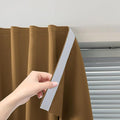 Self Adhesive Curtains, Stick Curtain Blackout Shades Window Cover Curtains for Living Room No Drilling, 47" W X 84" L, Brown, 1 Panel