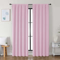 Simplebrand Ava Pink Blackout Curtains for Bedroom 84 Inch Length 2 Panels Set, Solid Thermal Insulated Privacy Nursery Window Treatment Curtains Blackout Drapes, W50 x L84 Inch, Pink