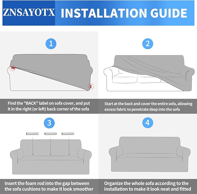 ZNSAYOTX 1 Piece Jacquard Couch Covers for 3 Cushion Couch High Stretch Sofa Cover for Pets Dogs Anti Slip Extra Large Sofa Slipcovers Furniture Protector (XL Sofa, Army Green)