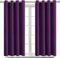 BGment Blackout Curtains - Grommet Thermal Insulated Room Darkening Bedroom and Living Room Curtain, Set of 2 Panels (52 x 45 Inch, Royal Purple)