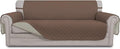 Easy-Going Reversible Oversized Couch Cover for 3 Cushion Couch Sofa Cover for Dogs Water Resistant Furniture Protector Cover with Foam Sticks for Pet (Oversized Sofa, Brown/Beige)