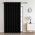 CUCRAF Custom Blackout Curtains for Bedroom Living Room, Rod Pocket Room Darkening Curtain Thermal Insulated Light Blocking Window Drapes 1 Panel (Custom Size, Black)