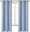 BGment Blackout Curtains for Living Room - Grommet Thermal Insulated Room Darkening Curtains for Bedroom, 2 Panels of 42 x 63 Inch, Spa Blue
