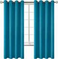 BGment Blackout Curtains - Grommet Thermal Insulated Room Darkening Bedroom and Living Room Curtains, Set of 2 Panels (52 x 72 Inch, Peacock Blue)