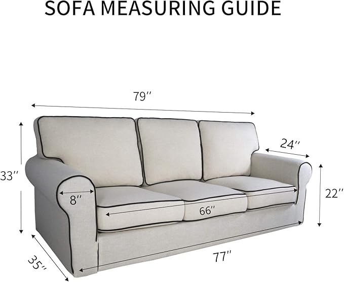 PureFit Super Stretch Sofa Slipcover – Spandex Non Slip Soft Couch Sofa Cover, Washable Furniture Protector with Non Skid Foam and Elastic Bottom for Kids, Pets （Sofa, Light Gray）