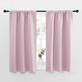 NICETOWN Kitchen Curtains Thermal Insulated Curtains & Drapes, Small Window Blackout Curtain Panels for Girls Room (Lavender Pink, 34 in x 45 in (W x L), 2 Panels)