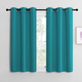 NICETOWN Room Darkening Curtains 50 inch Length 2 Panels, Thermal Insulated Grommet Blackout Curtains for Modern Casual Elegant Bedroom Kids Room Theme Decoration (Peacock Teal, 2 Pieces, W42)