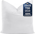 Utopia Bedding Throw Pillows (Set of 1, White) – 22 x 22 Inches Down Alternative Pillows for Bed, Sofa, and Couch - Fluffy Decorative Stuffer Pillow for Indoors & Outdoors