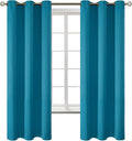 BGment Blackout Curtains - Grommet Thermal Insulated Room Darkening Bedroom and Living Room Curtains, Set of 2 Panels (42 x 63 Inch, Peacock Blue)