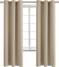 BGment Blackout Curtains - Grommet Thermal Insulated Room Darkening Bedroom and Living Room Curtains, Set of 2 Panels (42 x 72 Inch, Sand)