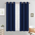 Yakamok Thermal Insulated Blackout Curtains for Bedroom, Light Blocking Grommet Window Drapes for Living Room(38 x 54Inch, Navy Blue, 2 Panels)