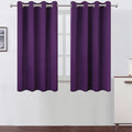 LEMOMO Blackout Curtains 66 x 54 Inch Long Purple Curtains Set of 2 Panels Room Darkening Curtains for Bedroom and Living Room