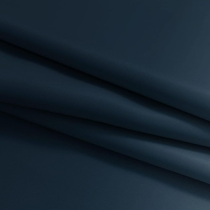 Yakamok Room Darkening Ombre Curtains 90 Inch Length, Navy Blue and Greyish White Thermal Insulated Gradient Color Curtains,Light Blocking Grommet Window Drapes for Bedroom,52 Inch Width,2 Panels