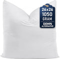 Utopia Bedding Throw Pillows (Set of 1, White) – 26 x 26 Inches Down Alternative Pillows for Bed, Sofa, and Couch - Fluffy Decorative Stuffer Pillow for Indoors & Outdoors