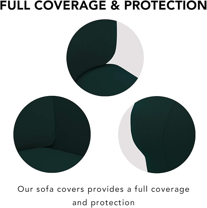 PureFit Super Stretch Chair Sofa Slipcover – Spandex Non Slip Soft Couch Sofa Cover, Washable Furniture Protector with Non Skid Foam and Elastic Bottom for Kids, Pets （Chair, Deep Teal）