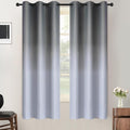 SimpleHome Ombre Room Darkening Curtains 63 inch Long for Bedroom,Gradient Grey White to Gray Light Blocking Thermal Insulated Grommet Curtains Window Drapes for Living Room,2 Panels, 42x63 inches