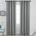 Yakamok Dove Grey Room Darking 84 Inch Length 2 Panel Sets for Livingroom Dining Room Darkening Thermal Insulated Bay Window Hotel Modern Elegant Black Out Sunblock Curtins/Bedroom,52 x 84 Inches