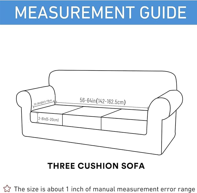 hyha Waterproof Couch Cushion Covers for Pets, Non Slip Sofa Seat Cover for Dogs Washable, Soft Thick Polyester,Spandex Fabric, Sofa Slipcovers with Bottom (1 Piece for Large, Taupe)