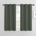 NICETOWN Modern Blackout Short Curtains, Thermal Insulated and Privacy Room Darkening Drape Panels for Boy's Guest Room Door Small Short Window (Dark Mallard, 2 Panels, W42 x L40 -Inch)