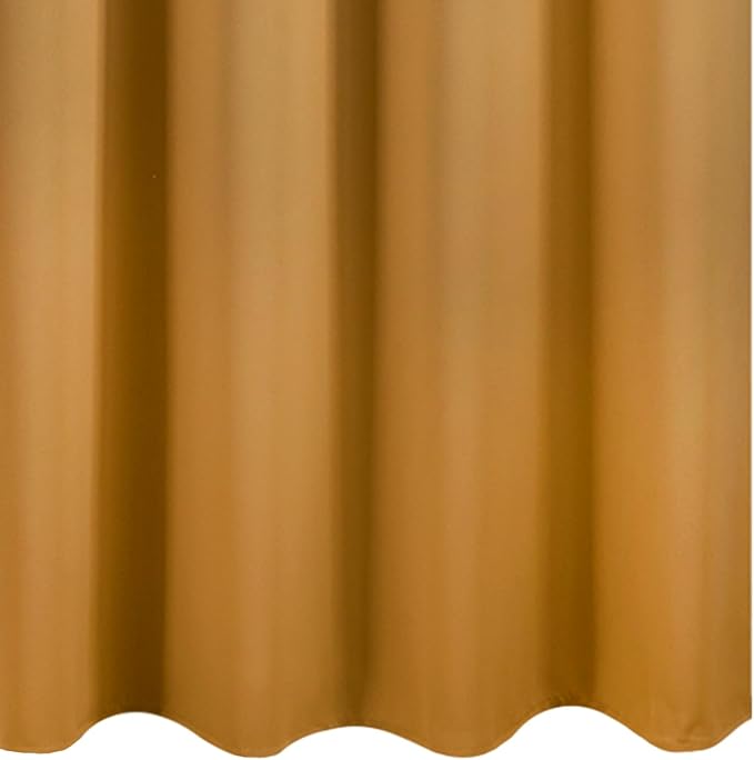 LEMOMO Blackout Curtains 52 x 108 inch/Mustard Yellow Curtains Set of 2 Panels/Thermal Insulated Room Darkening Bedroom Curtains