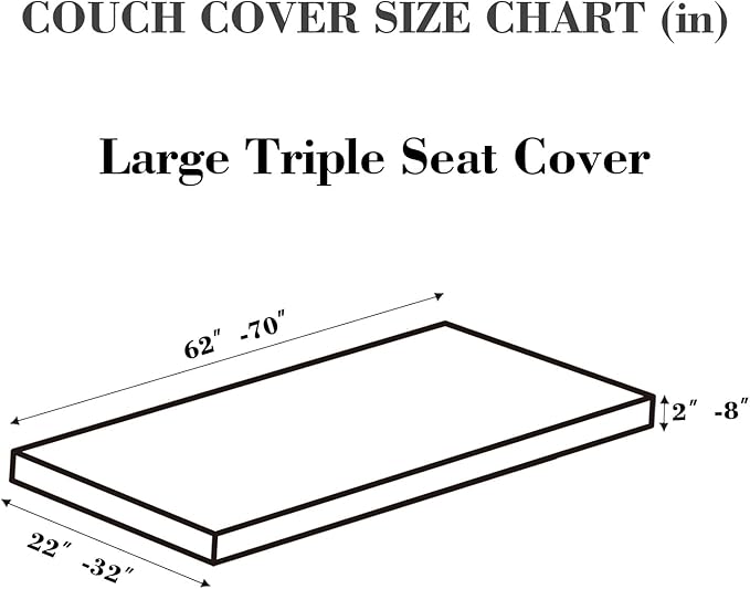 Couch Covers for 3 Cushion Sofa Pet Friendly Couch Cushion Covers Universal Sofa Covers Washable Stretch Slipcovers for Sectional Sofa (Texture Green,Large Triple Seat Cover)